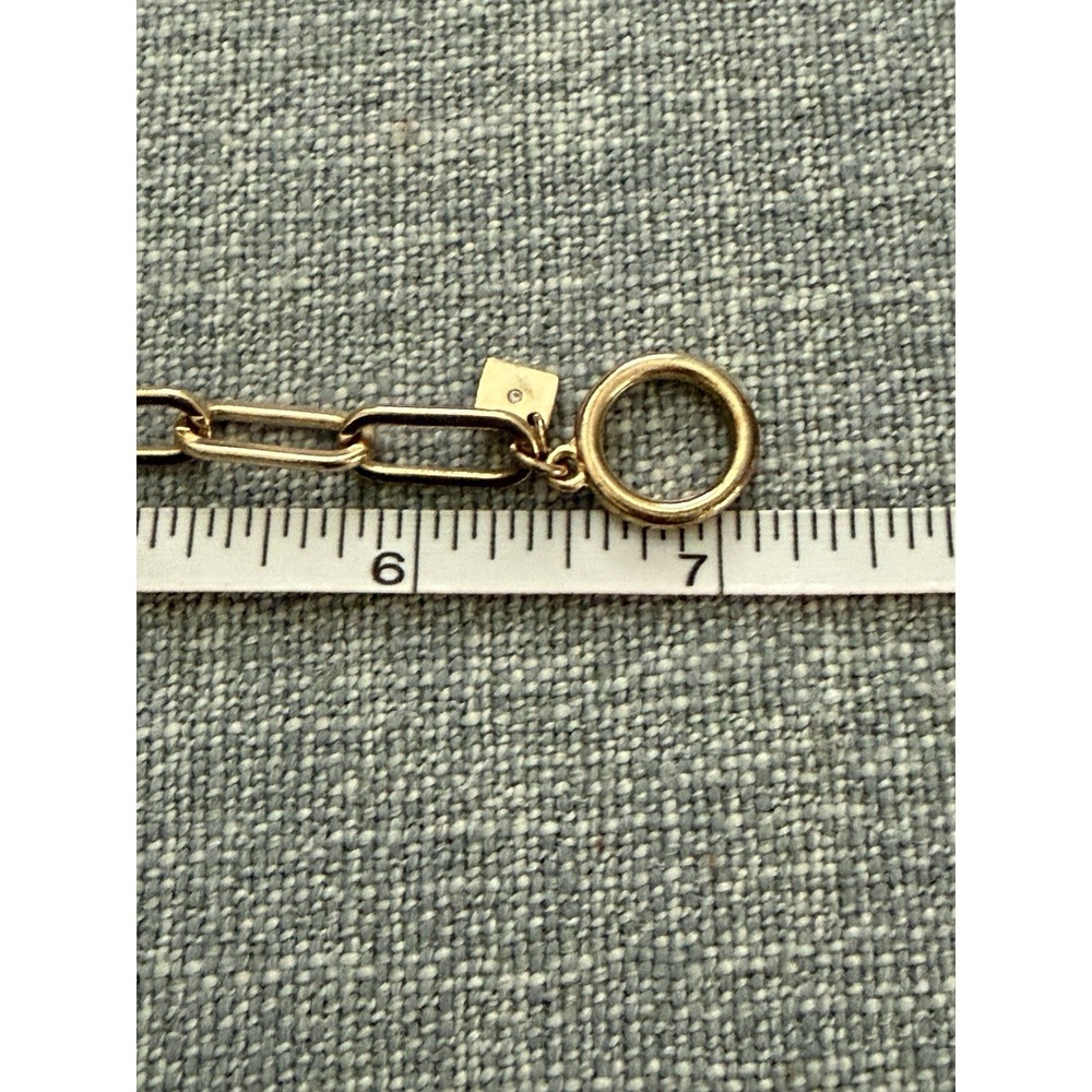 Banana Republic Bracelet Gold Tone Paper Clip Toggle Link Fashion Small 7.25" - Picture 7 of 9